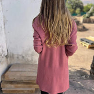WW | Einfarbiger Mid-Length Cardigan Mantel