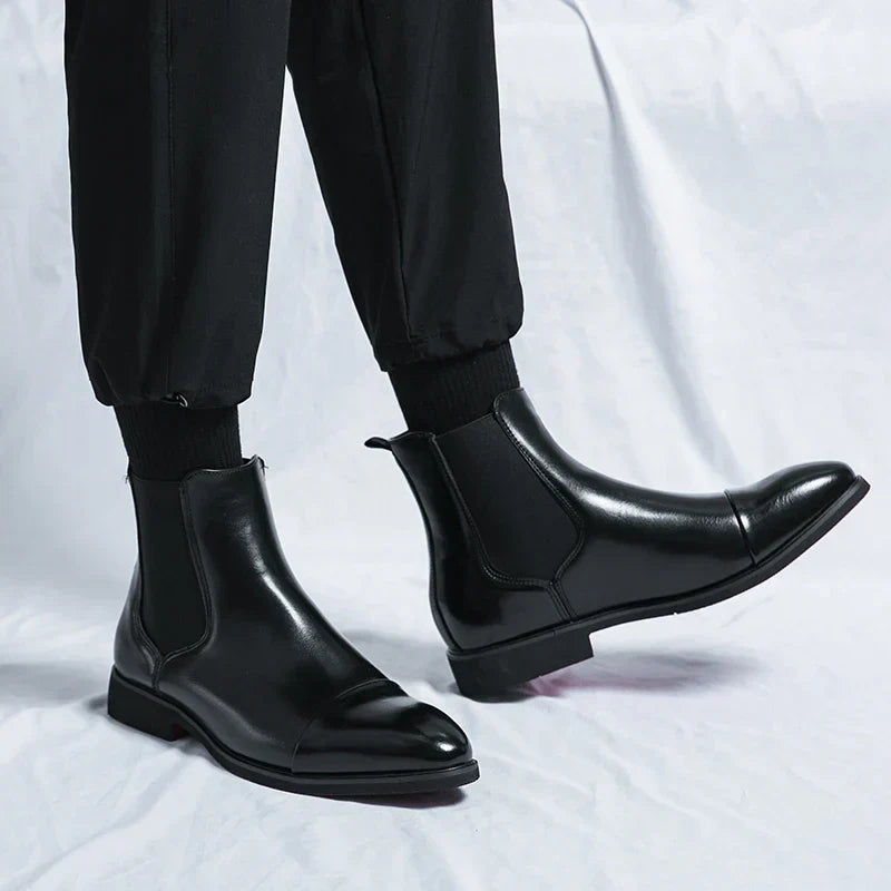 W&W Mode | Echtleder Chelsea-Stiefel