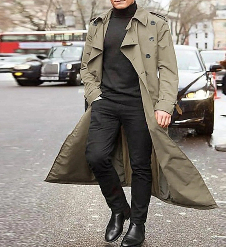 WW | Trenchcoat Mit Gekerbtem Revers Und Taschen Für Herren