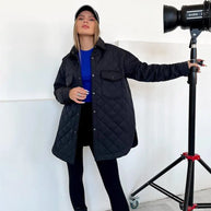 gesteppte Jacke mit Druckknöpfen