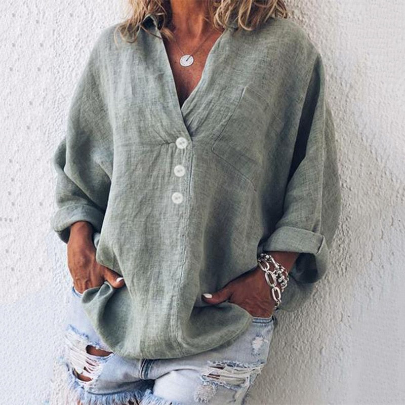 WW | Stilvolle Leinenbluse