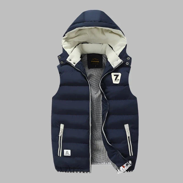 WW | Gepolsterte Zwischenjacke Als Weste Mit Kapuze Für Herren