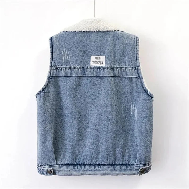 WW | Jeansweste Mit Fleecefutter Für Damen