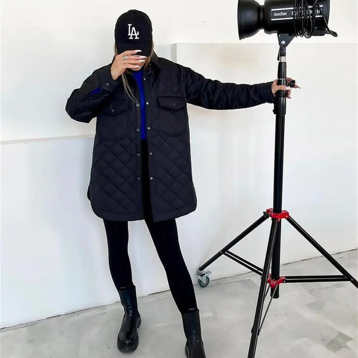 gesteppte Jacke mit Druckknöpfen