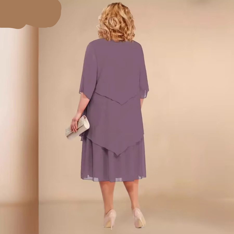 WW | Elegantes Chiffonkleid mit Lagen-Look