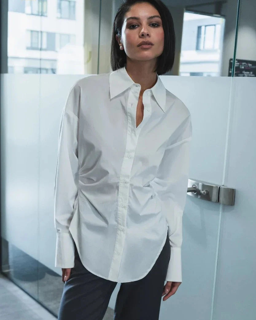 WW | taillierte Bluse mit langen Ärmeln