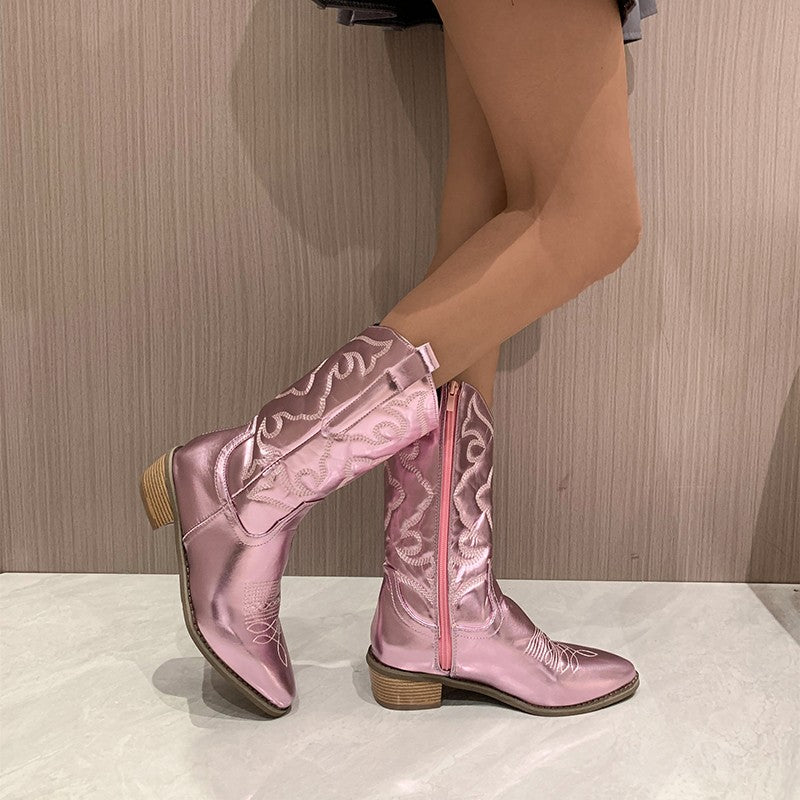 WW | Stylische Metallic Stiefel