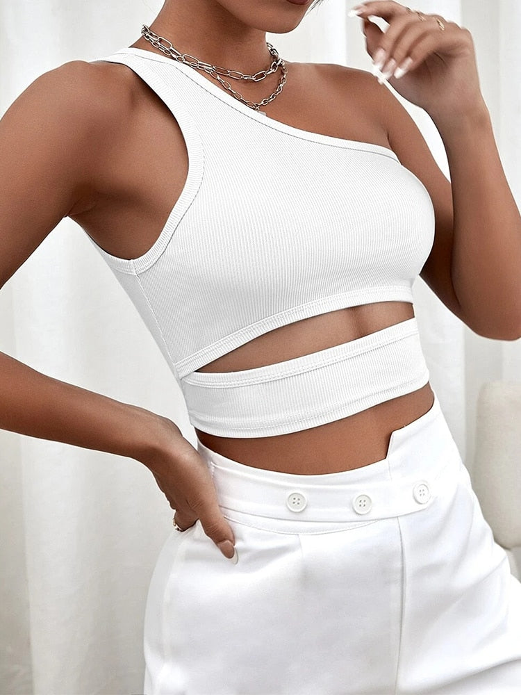 WW - Nahtloses Crop Top mit Cut Out