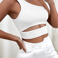 WW - Nahtloses Crop Top mit Cut Out