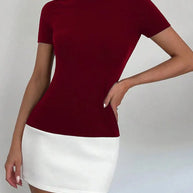 WW | Lässig Patchwork Mini Kleid