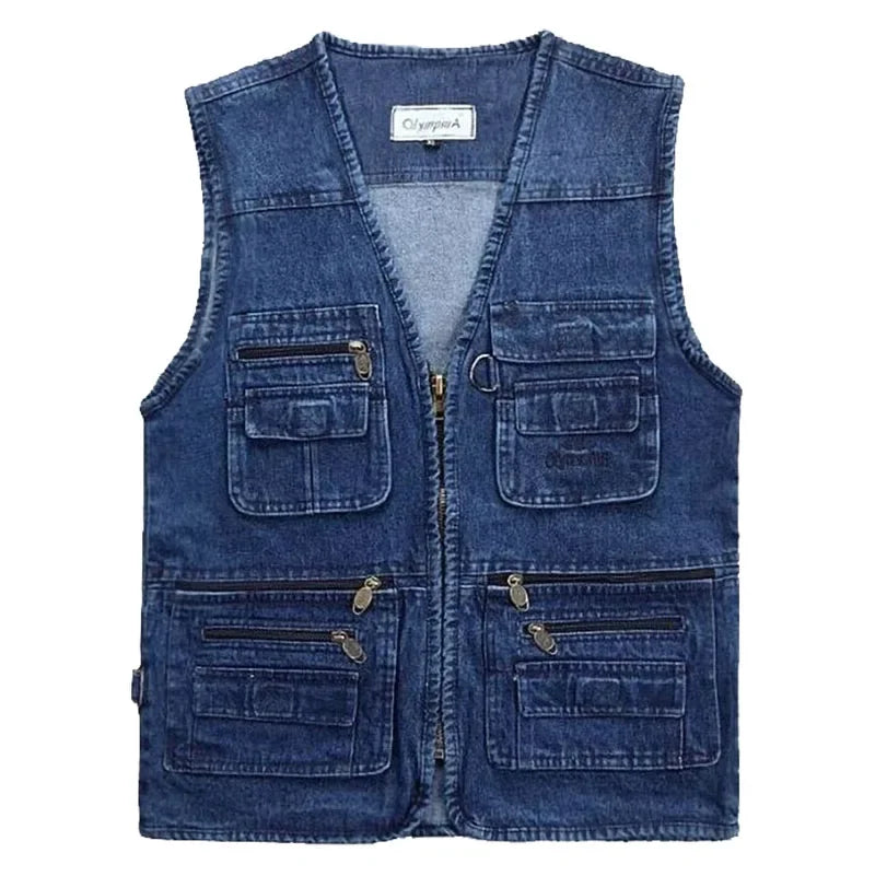 WW | Jeansweste Mit Mehreren Taschen Für Herren