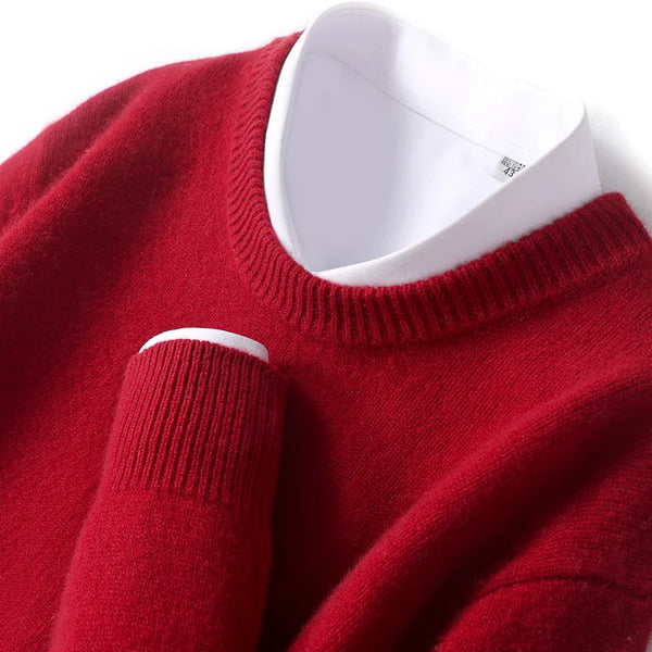 WW | Herrenpullover Mit Zeitgemäßem Doppeltem Kragenentwurf Ideal Für Alltägliche Und Formelle Anlässe