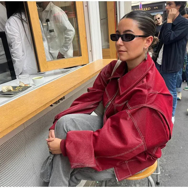 W&W Mode | Oversize Lederjacke mit urbanem Flair