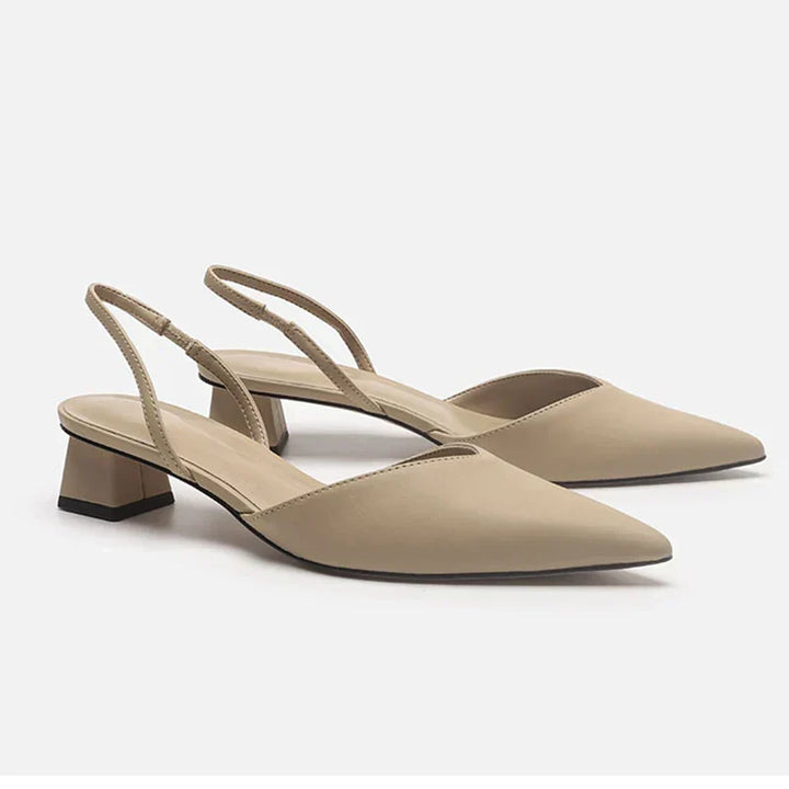 W&W Mode | Spitz Zulaufende Absätze Slingback Stil
