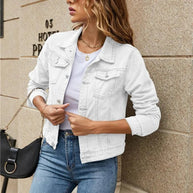 WW | Jeansjacke für Damen - Modern - Robustes Denim mit Knopfverschluss und Brusttaschen - Perfekt für lässige Outfits