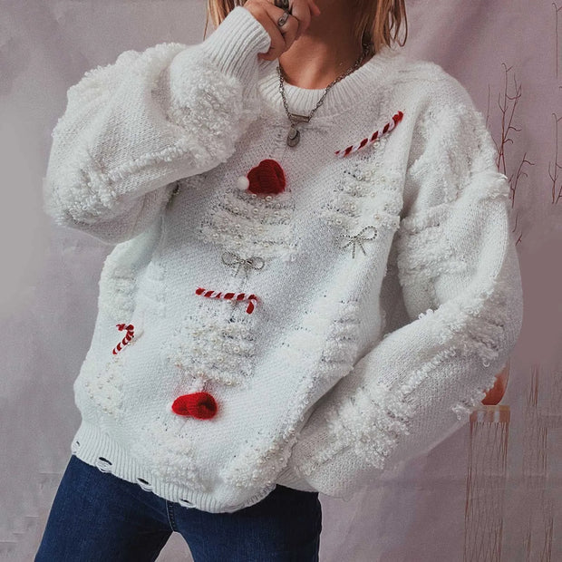WW - Hässlicher Weihnachtspulli - Winterlicher Damen-Pullover mit Weihnachtsthema