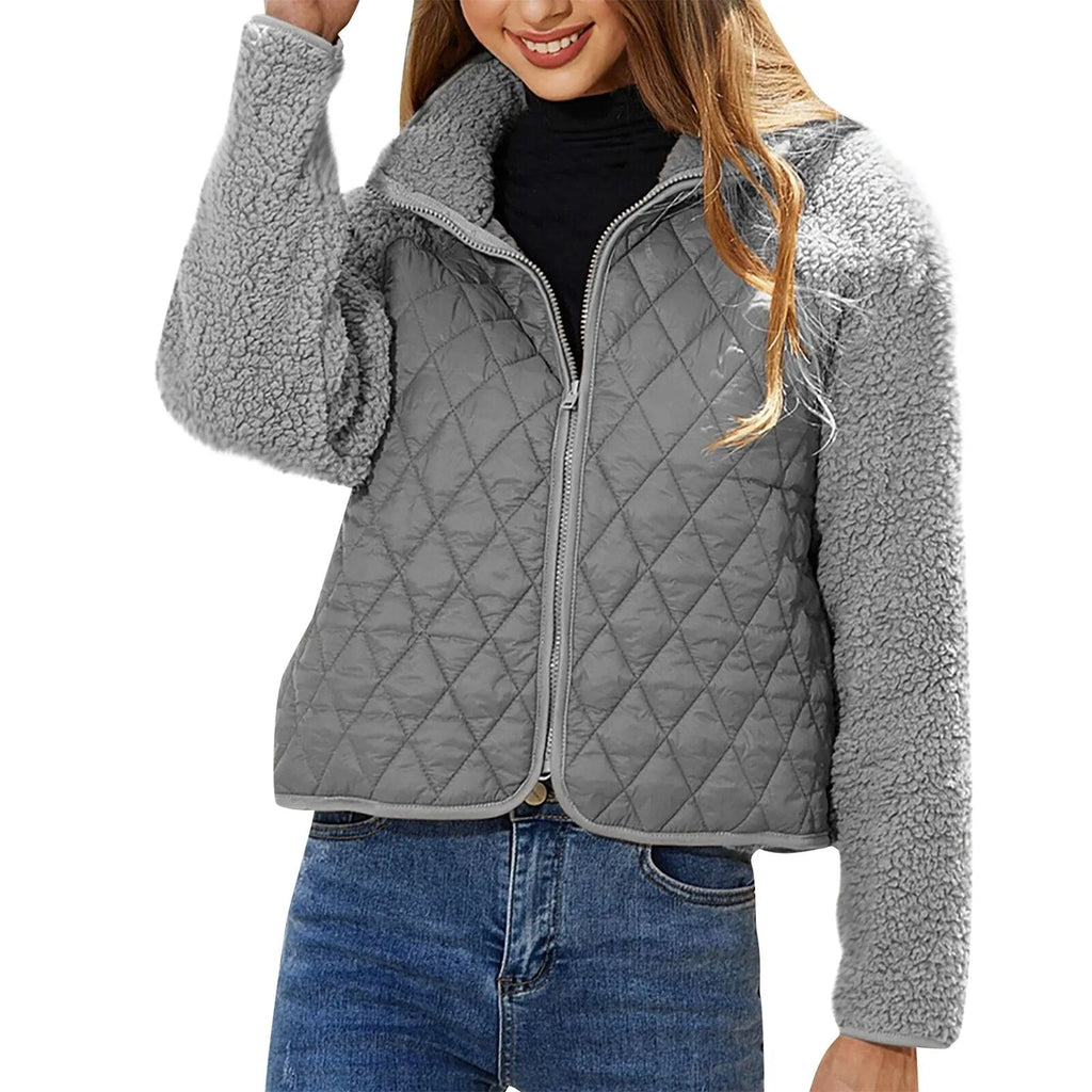 WW | Cropped Teddy Bomber Jacke Damen