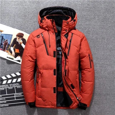 WW - Herren-Winterparka mit Kapuze - Warmer, winddichter Schneeparka für kalte Tage