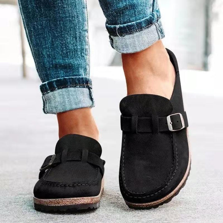 W&W Mode | Wildleder-Sandalen mit Schnallen-Detail für Damen