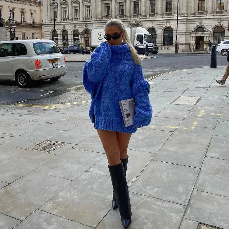 W&W Mode | Oversized Sweatshirt Mit Rollkragen