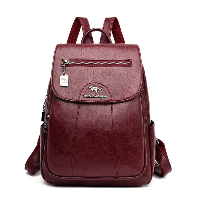 WW | Diebstahlsicherer Lederrucksack Mit Großem Fassungsvermögen Für Damen