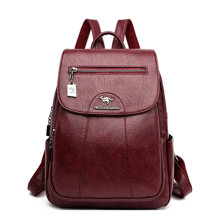 W&W Mode | Großer Leder Rucksack Mit Diebstahlschutz Für Damen