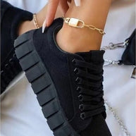 WW | Wildleder Sneakers Mit Klobigem Plateau Für Damen