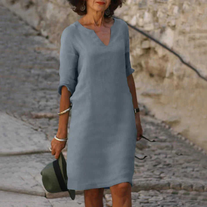 W&W Mode | Elegantes Sommerkleid mit V-Ausschnitt