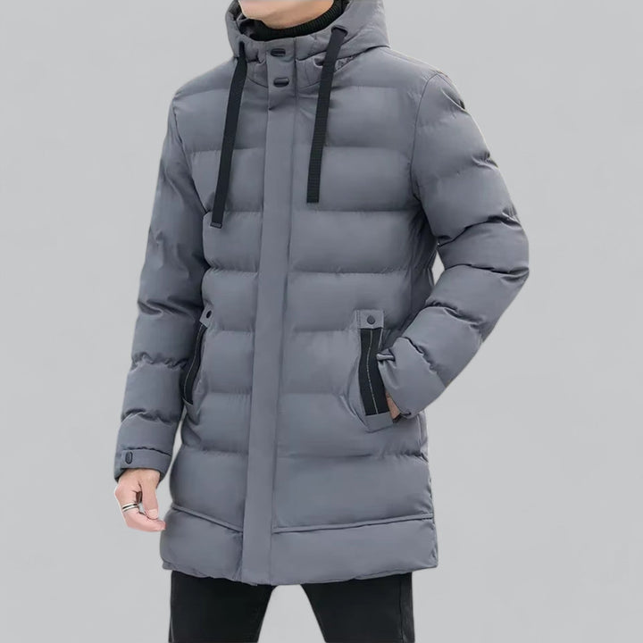 W&W Mode | Elegante lange Winterjacke für Männer