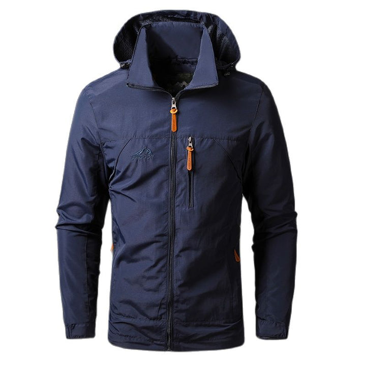 W&W Mode Herrenjacke Wasserdichte Kapuzenjacke | Windbreaker Elastischer Mantel für Männer