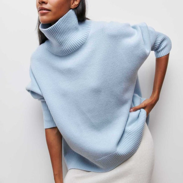 W&W Mode Cotton - übergroßer Pullover mit Rollkragen