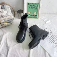 WW - Warme Plateau-Schnürstiefel für Damen