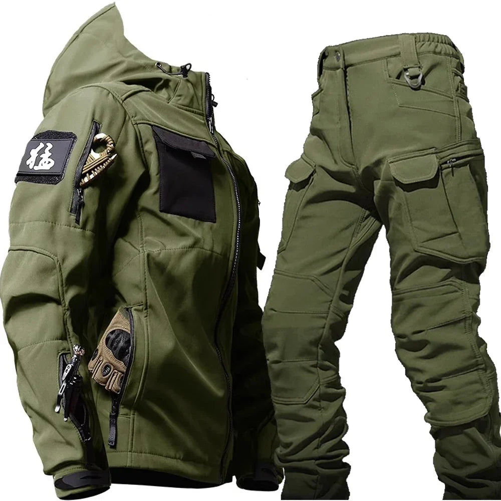 W&W Mode - Wasserdichter Thermoanzug mit Mehreren Taschen für Herren