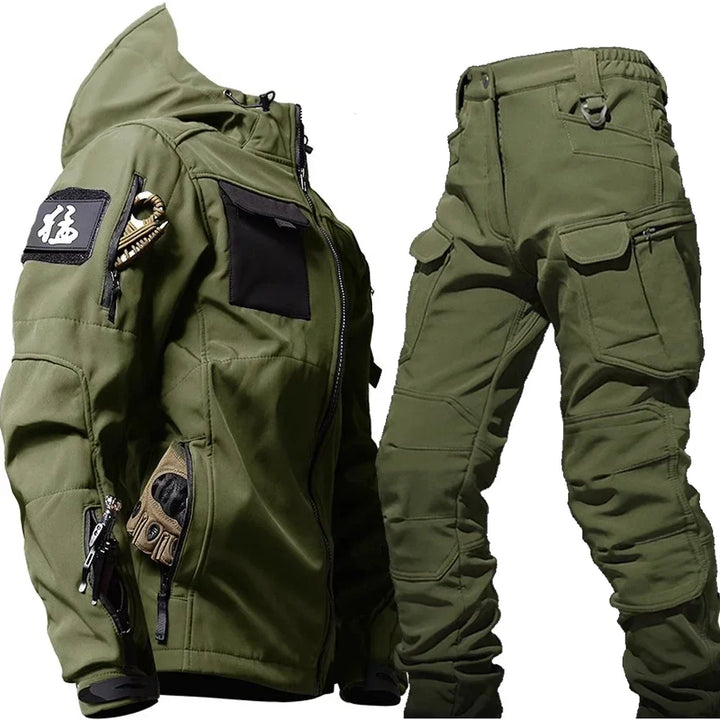 W&W Mode - Wasserdichter Thermoanzug mit Mehreren Taschen für Herren