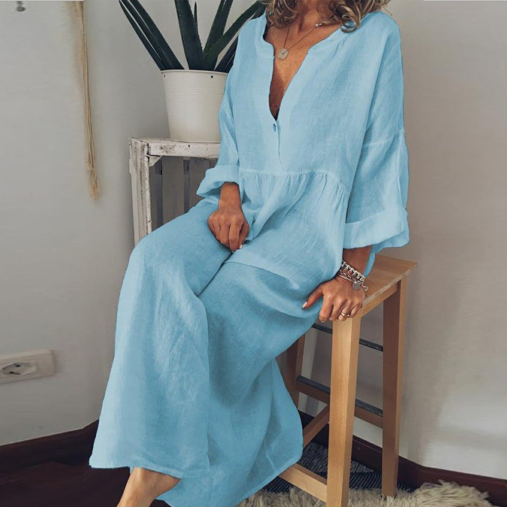 WW | Moreau Lange Kleid mit Transparentem Shirt