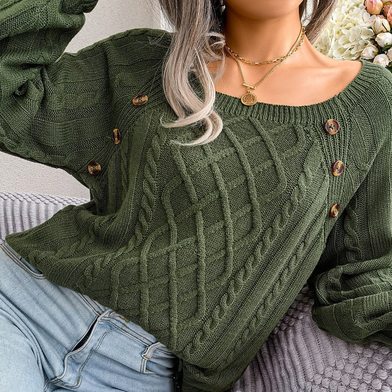 WW - Stilvolle Gestrickte Pullover Für Damen