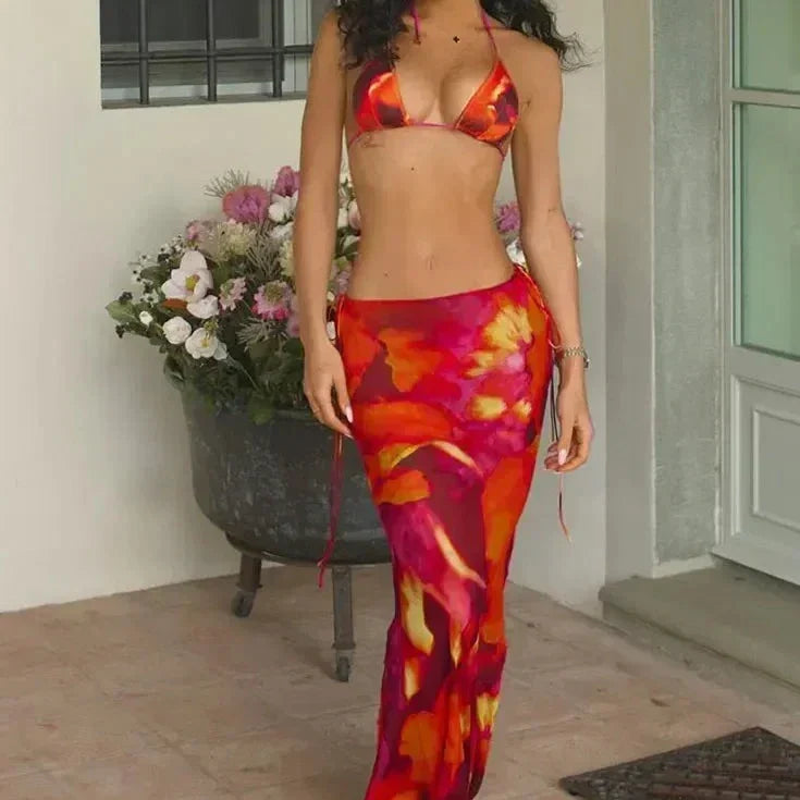 WW | 2-Teiliger Bikini Bademode und Strandrock Set