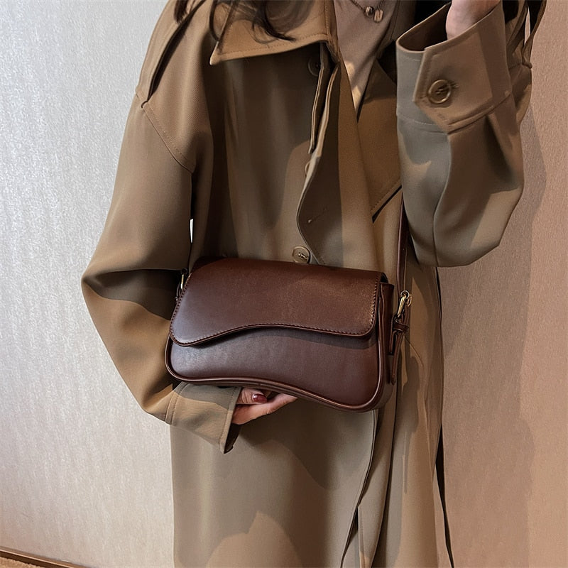 WW Vintage Leder Crossbody-Taschen | Kleine Umhängetasche | Stilvolle Armpit Handtaschen und Geldbörsen