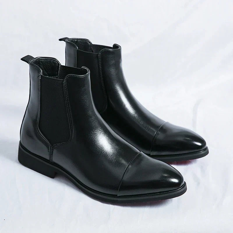 W&W Mode | Echtleder Chelsea-Stiefel