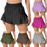 WW | Damen Sport Shorts Mit Rüschen Und Taschen
