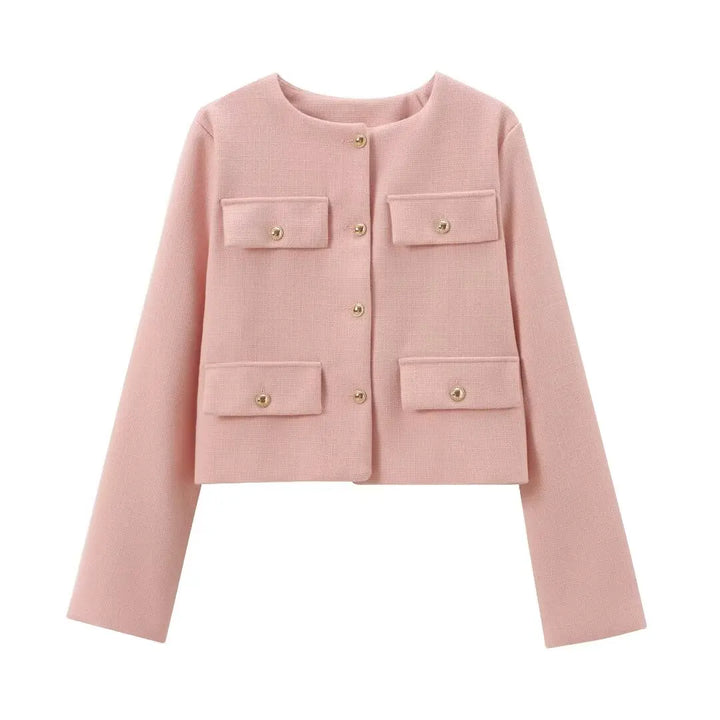 W&W Mode - Trendy Geknöpfter Kurzblazer