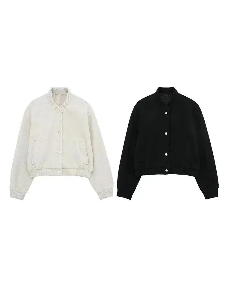 W&W Mode | Stilvolles Cropped Bomberjacke