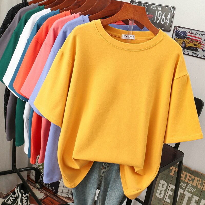 WW Kuscheliges Baumwoll-Basic: Plus-Size T-Shirt für Damen