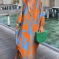 WW | Maxi Kleid Boho mit Langen Ärmeln
