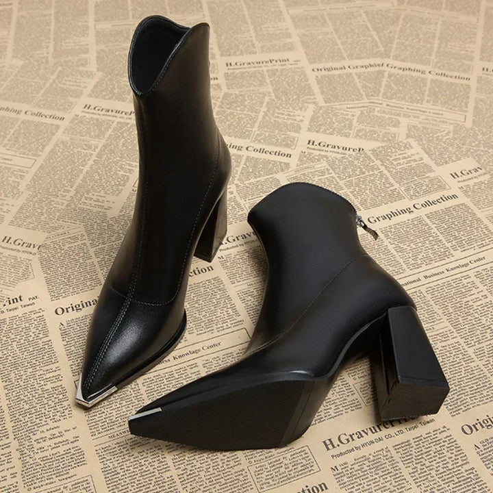 W&W Mode | Stiefel Mit Hohem Absatz Und Reißverschluss