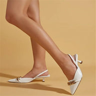 WW | Elegante Damen Pumps Mit Luxuriösem Ketten Detail