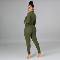 WW | Zweiteiliges Set mit Kurzem Kunstleder-Korsett und High-Waist-Hose