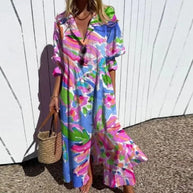 WW | Luxuriöses Frühlings-Bohemian-Kleid
