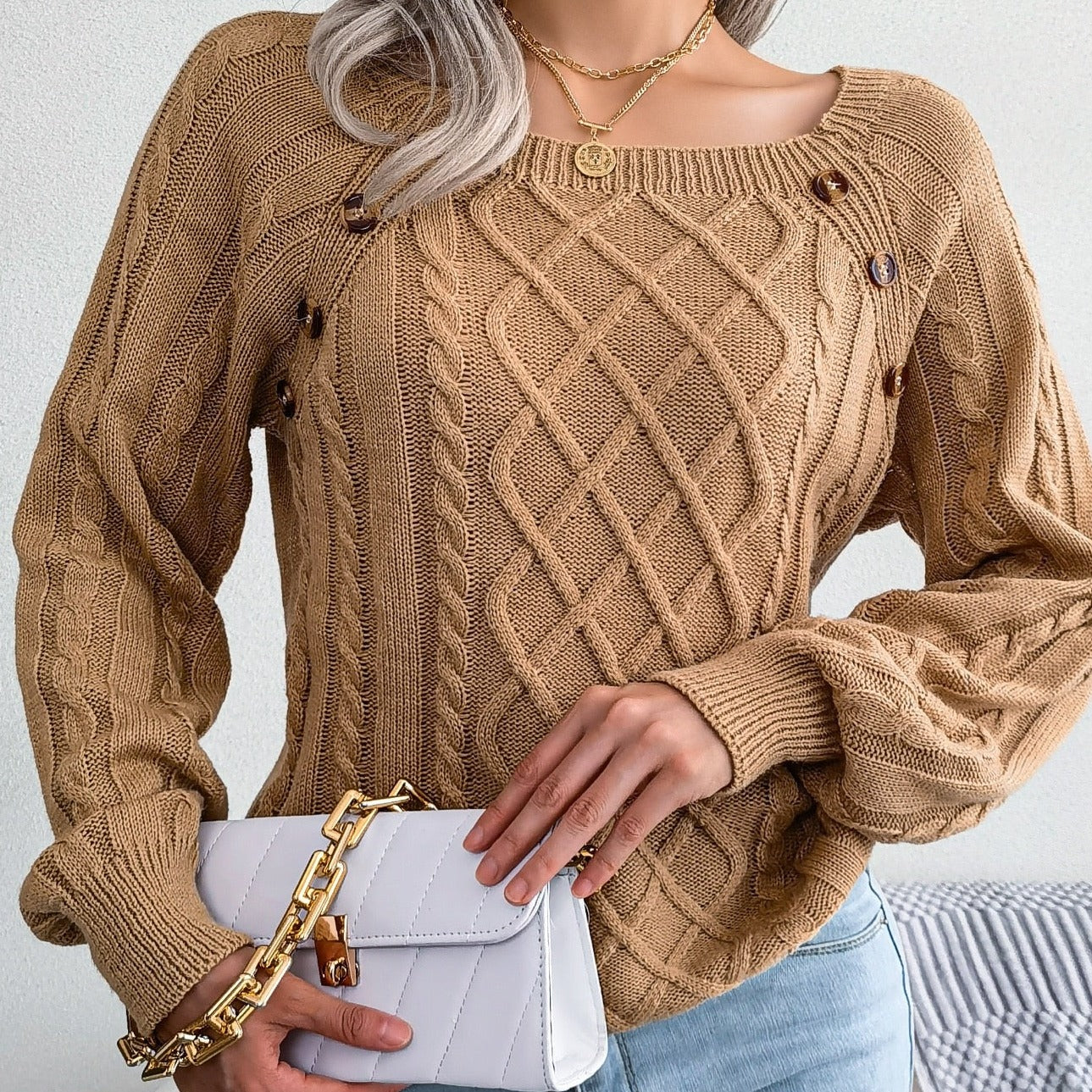 WW - Stilvolle Gestrickte Pullover Für Damen