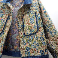 WW | Jeansjacke mit Jacquard Stickerei für Damen